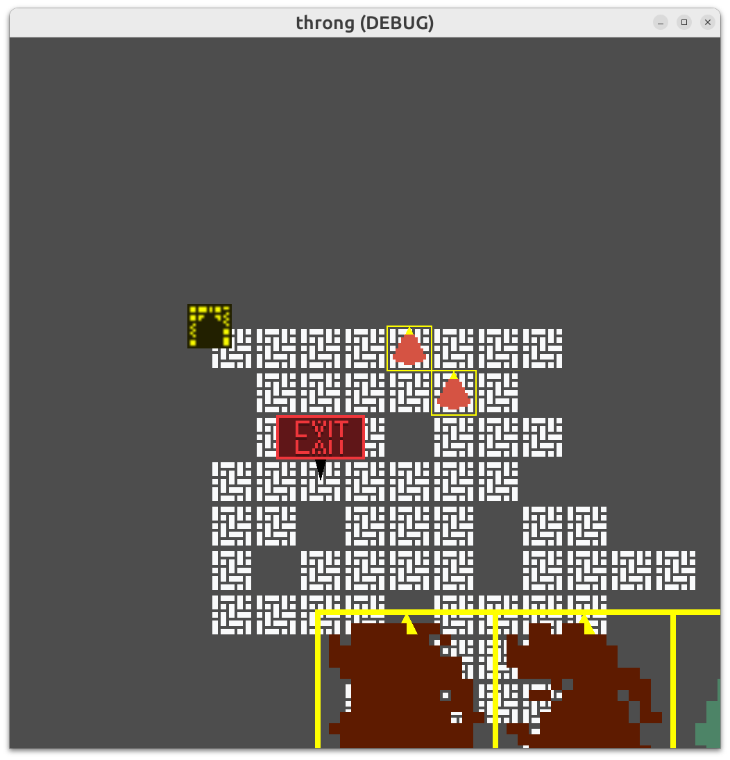 Game map with normal-sized sprites and really large sprites